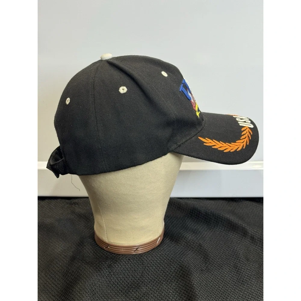 USA Embroidered Hat Patriotic Flags‎ Eagle Emblem Gold Feathering
